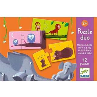 Puzzel active Djeco duo mama&baby (12x2st) 3070900081574