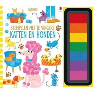👉 Stempel active Uitgeverij usborne stempelen met je vingers - katten en honden 9781474987585