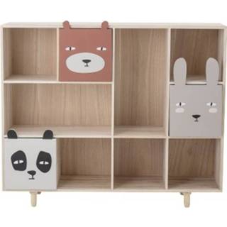 👉 Boekenkast active Bloomingville op poten en met bakken 5711173239955