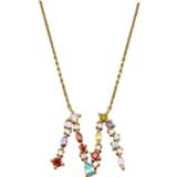 👉 Halsketting multicolor zilver vrouwen accentueert uw decolleté Collier Letter M KLiNGEL 4055707680877