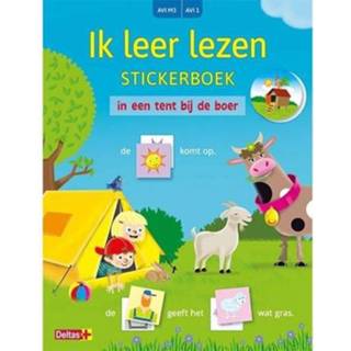 👉 Stickerboek leer active Uitgeverij deltas ik lezen - in een tent bij de boer (avi-m3) 9789044754971