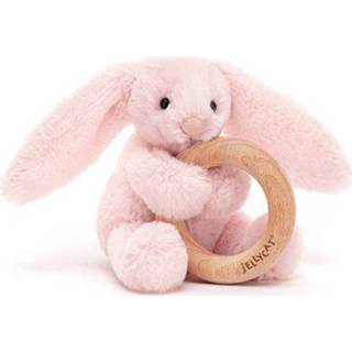 👉 Bijtring roze active Jellycat pink bunny - 13 cm