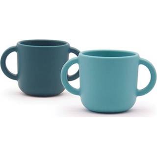 👉 Drinkbeker blauw siliconen active Ekobo drinkbekers bambino - blue abyss-lagoon 2st