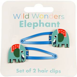 Haarspeld active Rex london haarspeldjes wild wonders - elephant 2st 5027455434322