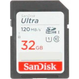 👉 SanDisk SDHC Ultra 32GB (Class 10/UHS-I/120MB/s) SDHC-kaart 32 GB Class 10, UHS-I