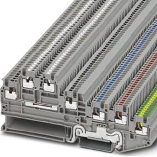 👉 Phoenix Contact PTIO 1,5/S/5-PE/U-BK/O-WH 3244471 Initiator- en actuatorklem 0.14 mm² 1.5 mm² Grijs 50 stuk(s)