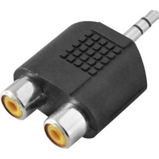 Audio adapter zwart LogiLink Jackplug / Cinch 4052792003550