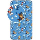 👉 Hoeslaken katoen blauw Paw Patrol - Eenpersoons 90 x 200 cm 5710756038596