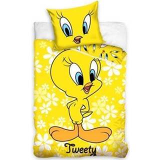 👉 Peuterdekbedovertrek katoen ledikant geel peuters Looney Tunes Peuter Dekbedovertrek Tweety 5902689457715