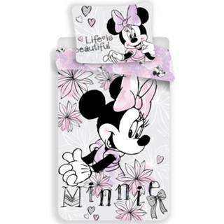 👉 Dekbedovertrek grijs katoen Disney Minnie Mouse Beautiful - Eenpersoons 140 X 200 Cm 8592753023051