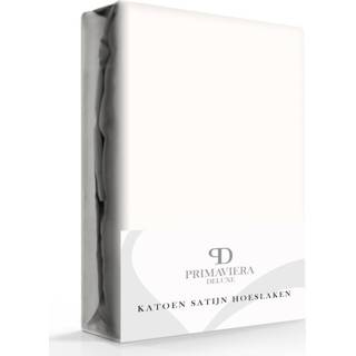 👉 Primaviera Deluxe Hoeslaken Satijn Creme-180 x 220 cm