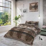 👉 Sleeptime Dekbedovertrek Leaves Elegant Brown-240x200/220