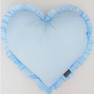 👉 Katoen blauw Dolly Kussen Hart 38x41cm