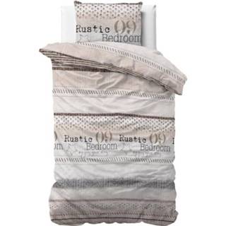 Sleeptime Dekbedovertrek Rustic Stay Taupe-140x200/220