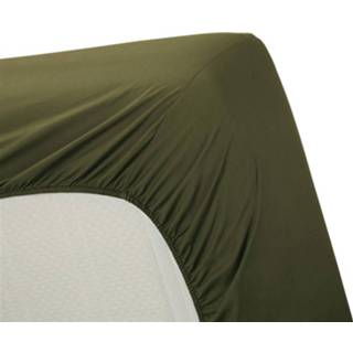 Ambiante Hoeslaken Katoen Dark Green-Lits-jumeaux (180x210/220 cm)