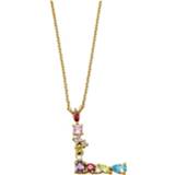 👉 Halsketting multicolor zilver vrouwen accentueert uw decolleté Collier Letter L KLiNGEL 4055707678836