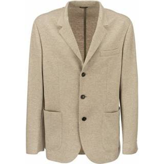 👉 Blazer vrouwen beige Cashmere jersey with patch pockets