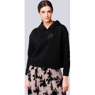 👉 Sweatshirt zwart effen vrouwen Met Capuchon Alba Moda 4055707115577