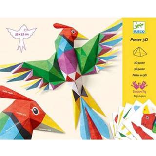 👉 Poster active Djeco vouwset 3D - paradijsvogel 3070900094482