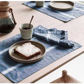 👉 Placemat blauw katoen Marc O'Polo Lovon Smoke Blue 8715944681346
