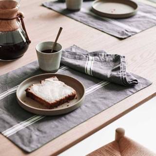 👉 Placemat katoen grijs Marc O'Polo Lovon Stone 8715944681339