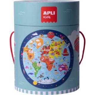 👉 Vloerpuzzel active kinderen Apli kids wereld - 48st 8410782182016