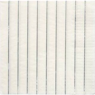 👉 Servet zilver small active Meri gestreepte servetten - (16st) 9781534018334