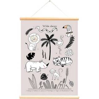 👉 Schoolplaat roze active Little&pure dubbelzijdige wilde dieren - tropics 7106625474806
