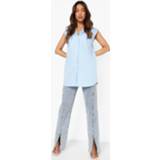 Mouweloze Poplin Blouse, Pale Blue