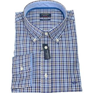 👉 Male blauw Camicia Botton Down Slim Fit I13P0315 Col. 120 Quadro 8055110758640