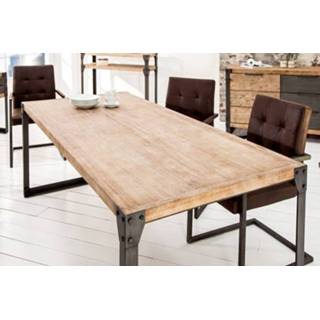 👉 Eettafel Factory 160cm Acacia gekalkt - 36769