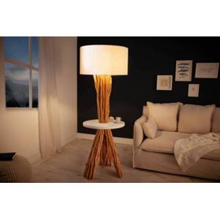 👉 Vloerlamp hout Servant 153cm Gerecycled Massief Longan - 40400