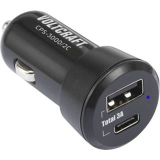 👉 VOLTCRAFT CPS-3000/2C USB-oplader Auto, Vrachtwagen Uitgangsstroom (max.) 3000 mA 2 x USB, USB-C bus 4064161147369