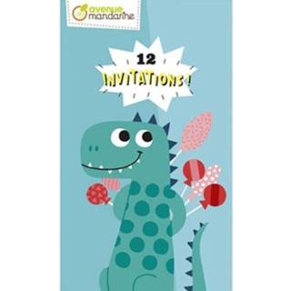 Dinosaurus active mannen Avenue mandarine uitnodigingen - 12st 3609510552121