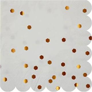 👉 Servet roze large active Meri servetjes roze-gouden zeshoek - (16st)