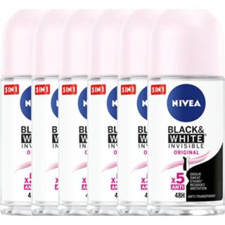 👉 Gezondheid wit zwart Nivea Black & White Invisible Original Roll-on Voordeelverpakking