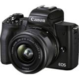 👉 Systeemcamera zwart Canon EOS M50 Mark II EF-M 15-45 STM Kit Incl. mm IS Behuizing (body), accu, standaard-zoomlens 24.1 Mpix 4K 4549292176438