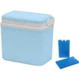 Koelbox blauw lichtblauw 10 liter van 30 x 19 28 cm incl. 2 koelelementen