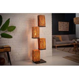 👉 Vloer lamp hout Vloerlamp Euphoria 149cm Massief Longan - 40504
