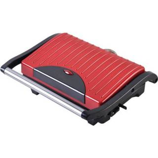 👉 Tosti apparaat rood RVS Contactgrill - Ijzer Aigi Wirmo Cool Touch 6013920850871