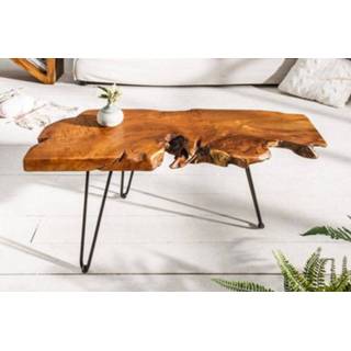 👉 Salon tafel teak hout Salontafel Wild 100cm Massief Acacia - 38797
