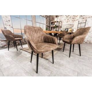 👉 Eetkamer stoel grijs Eetkamerstoel Turin Vintage Grijs/Taupe - 38790