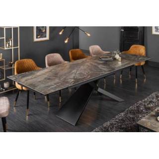 👉 Eettafel keramiek Euphoria 180-220-260cm Marmerlook - 40644