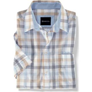 👉 Overhemd katoen geruit mannen zuiver blauw BABISTA Beige::Lichtblauw 4055705761370