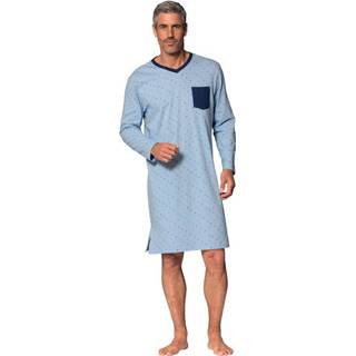 👉 Nachthemd katoen grafisch mannen zuiver beige Nachthemden G Gregory Ecru::Lichtblauw 4055704668434