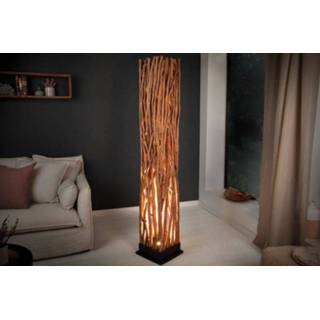 👉 Vloer lamp hout Vloerlamp Nature Art 175cm Massief Longan - 40484