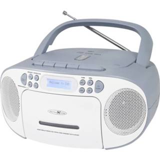 👉 Wit blauw Reflexion Radio/CD-speler DAB+, FM, DAB AUX, CD, Cassette, USB Wit, 4260035678919