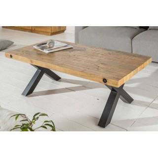 👉 Salon tafel hout grenen Salontafel Thor 120cm Massief - 40455