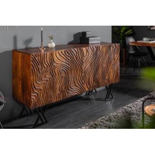 👉 Dressoir hout mannen bruin Fluid 160cm Massief Mango - 40244