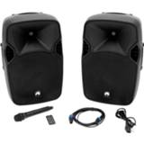 👉 Microfoon Omnitronic XFM-212AP Actieve PA-luidsprekerset Bluetooth, incl. microfoon, Trolly-functie 4026397639681